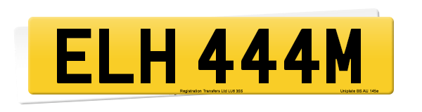 Registration number ELH 444M